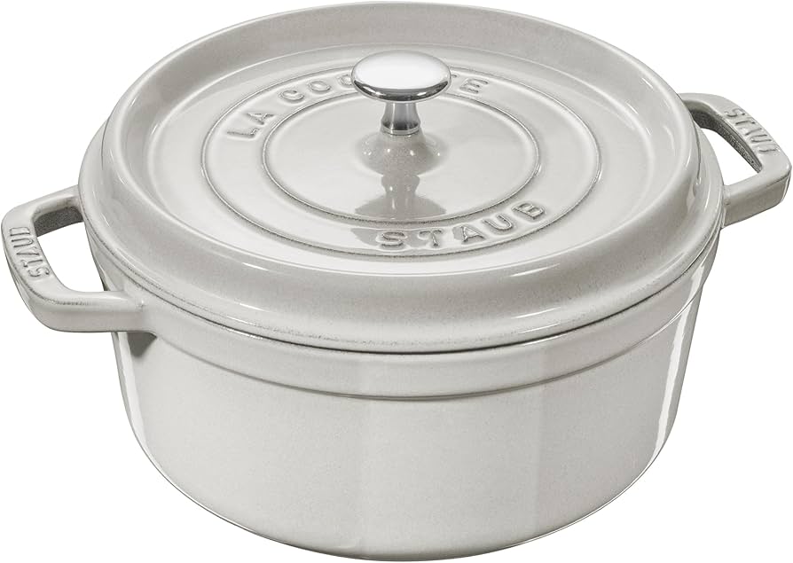 Amazon | STAUB 26cm ラウンド 鋳鉄 ココット ホワイト トリュフ