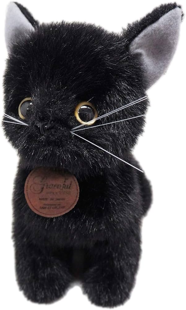Amazon.co.jp: グレイスフル ネコ (日本製) おすわりCAT 黒猫