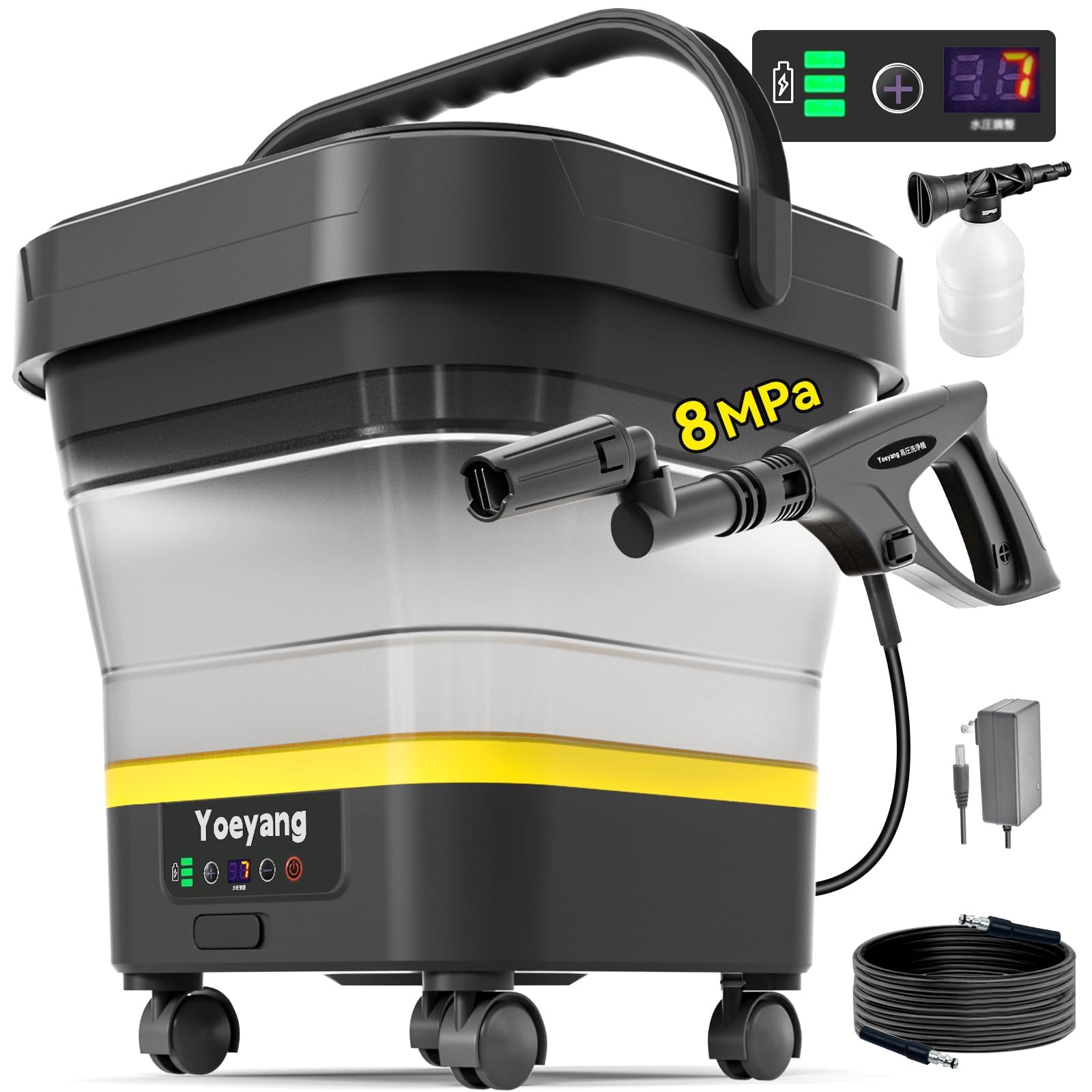 Amazon | 【折りたたみ式で業界最高8MPa・2026年新登場】 高圧洗浄機