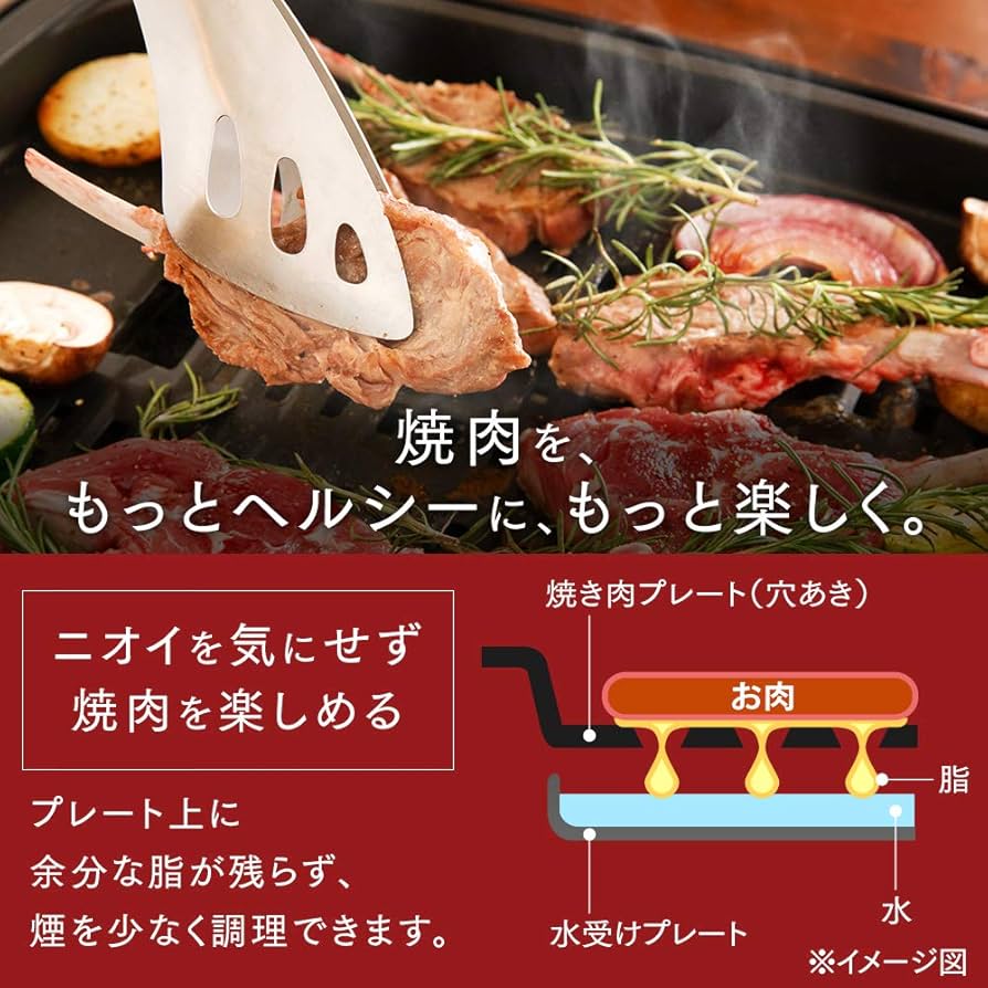 Amazon | アイリスオーヤマ ホットプレート 煙が出にくい 大型 焼肉