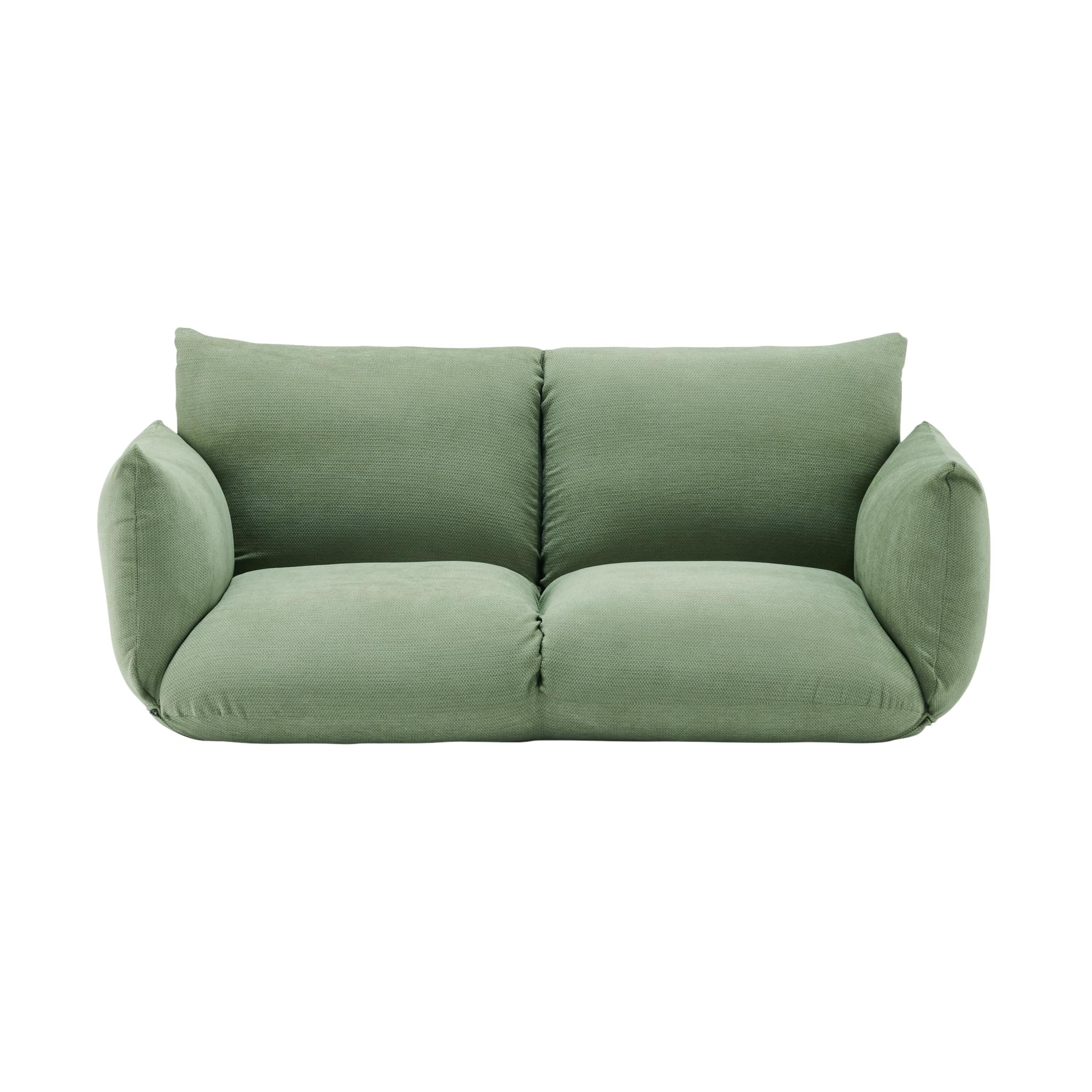 Amazon｜無印良品 リクライニングフロアソファ グリーン 幅154～218