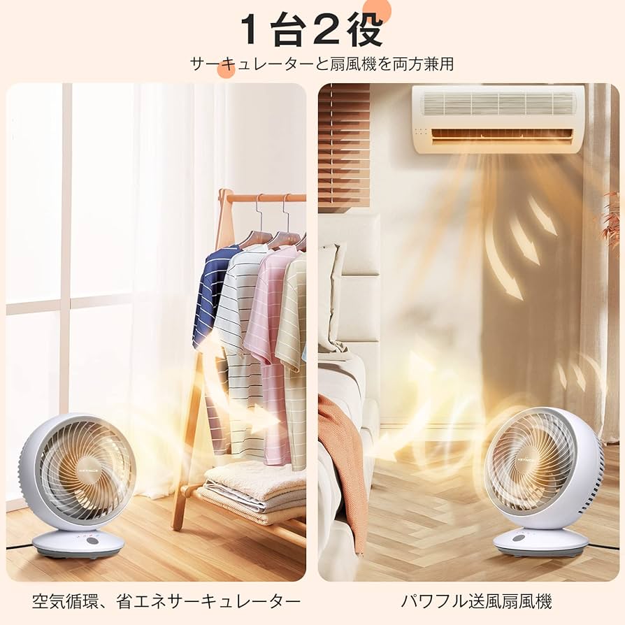 Amazon | KEYNICE サーキュレーター 扇風機 首振り 静音 dcモーター