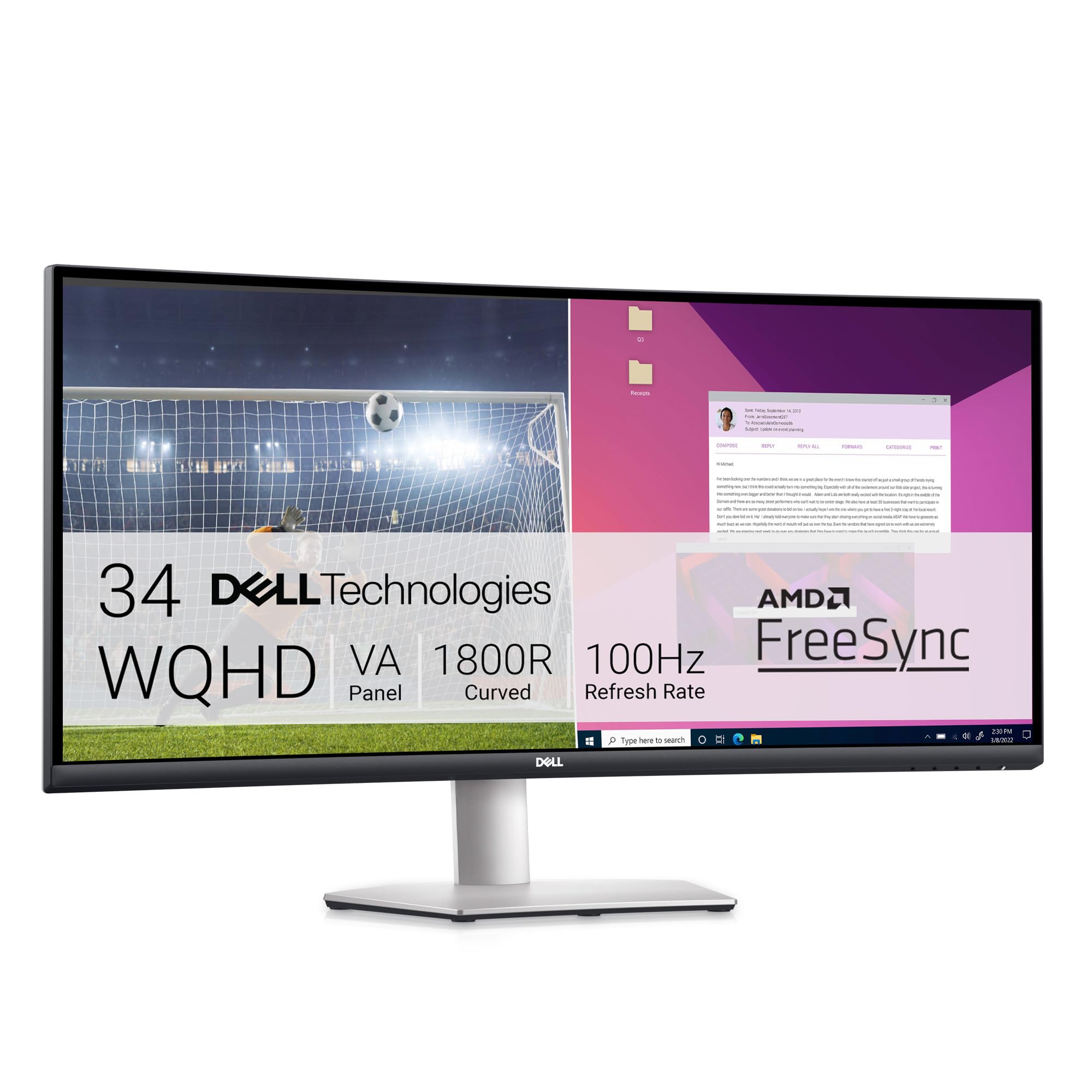 Amazon.co.jp: Dell Monitor 34-Inch WQHD (3440x1440) 100Hz 4Ms AMD