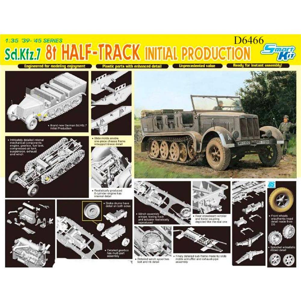 Amazon | ドラゴン 1/35 ドイツ Sd.Kfz.7 8tハーフトラック 極初期型
