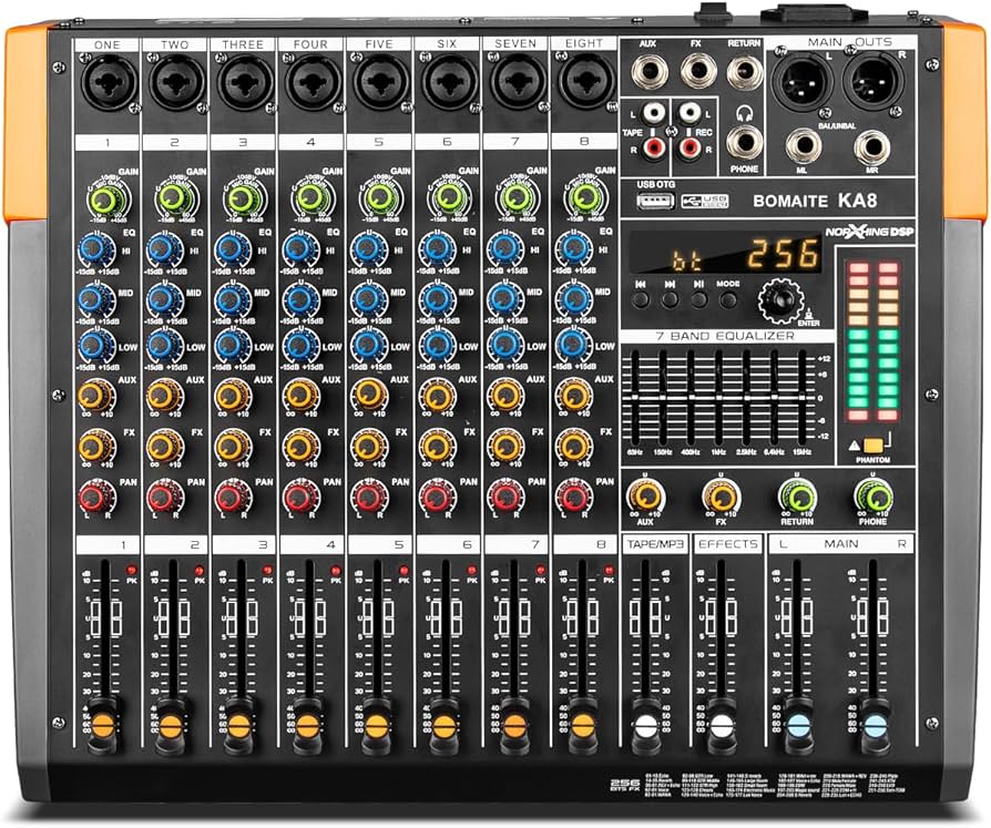 Amazon.com: 8-Channel Mixer for Karaoke, Church & Party Bluetooth