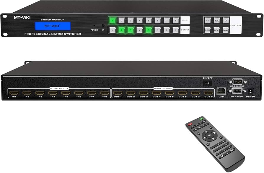Amazon.com: MT-VIKI 4K HDMI Matrix Switch 8x8, 4K@30Hz Rack Mount