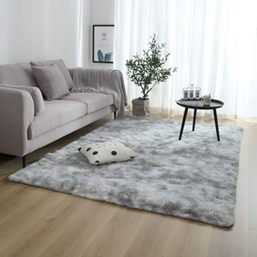 Amazon｜カーペット グレー ラグ 200*250 シャギーラグ カーペット