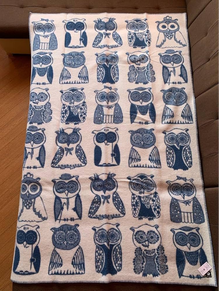 Amazon.co.jp: Klippan クリッパン ブランケット フクロウ柄 ミナ