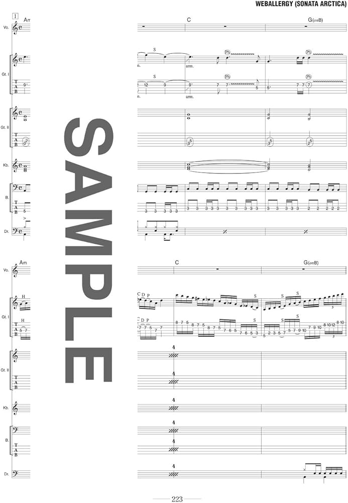 バンド・スコア ギタリストのヘヴィ・メタル Vol.1［ワイド版