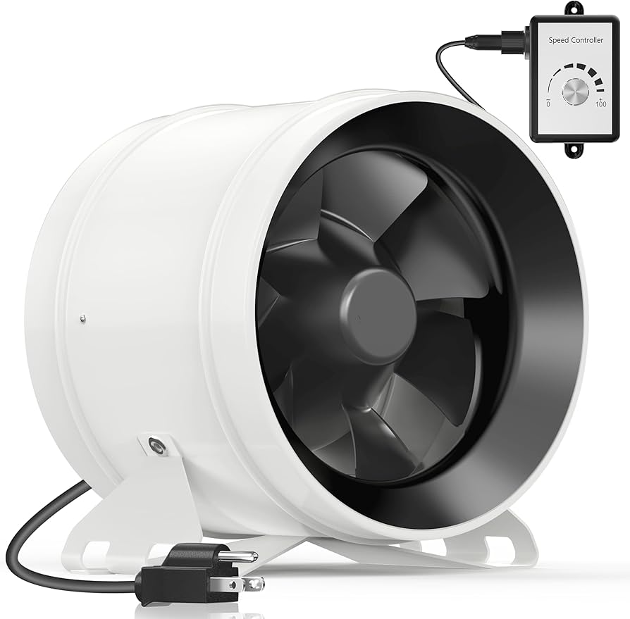 Amazon.co.jp: Hon&Guan ダクトファン 200mm 強力 無段階調速可能