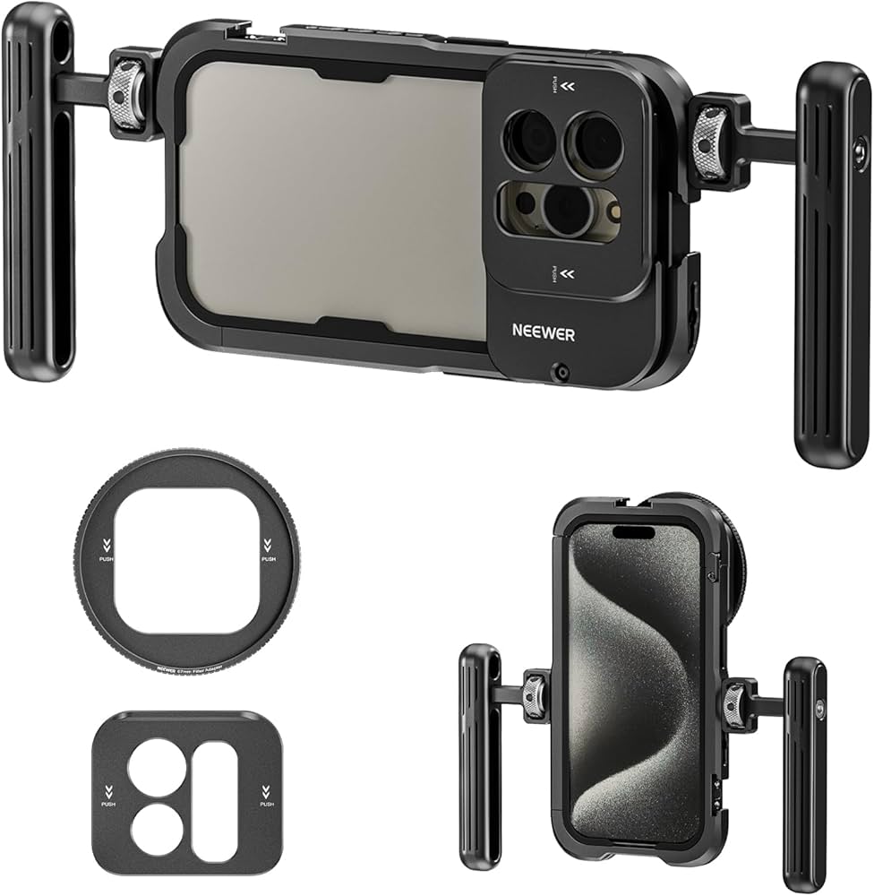 Amazon.com: NEEWER 15 Pro Phone Cage Video Rig with Dual Handles