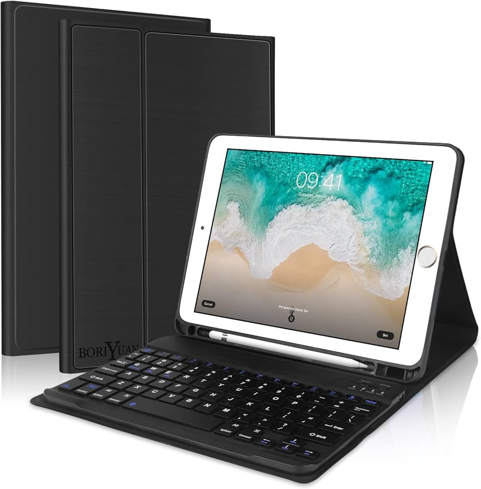 Amazon.co.jp: 【2026年昇級版】 iPad 9.7キーボード ケース iPad 第5