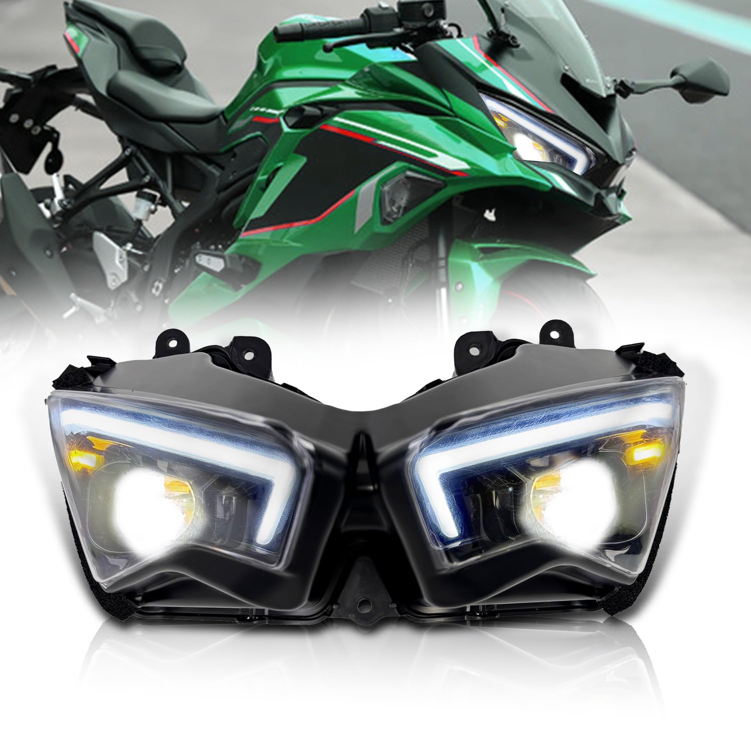 Amazon.co.jp: Culon Kawasaki Ninja 400/650/250/zx4r ヘッドライト
