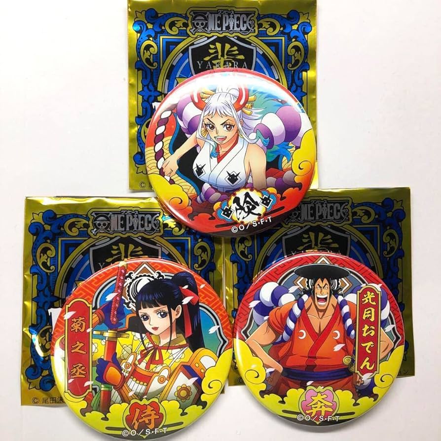 Amazon.co.jp: ONE PIECE 輩缶バッジ WORLD ヤマト おでん お菊 : おもちゃ
