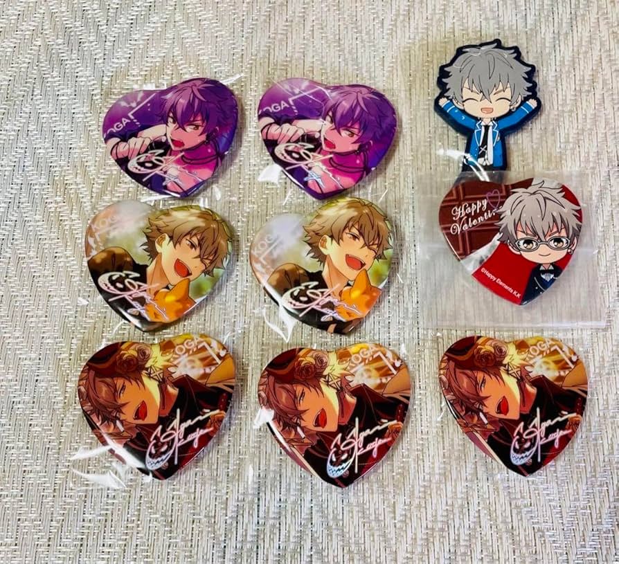 大神晃牙 スタフォニ ハート缶バッジ Superbloom A 大神晃牙