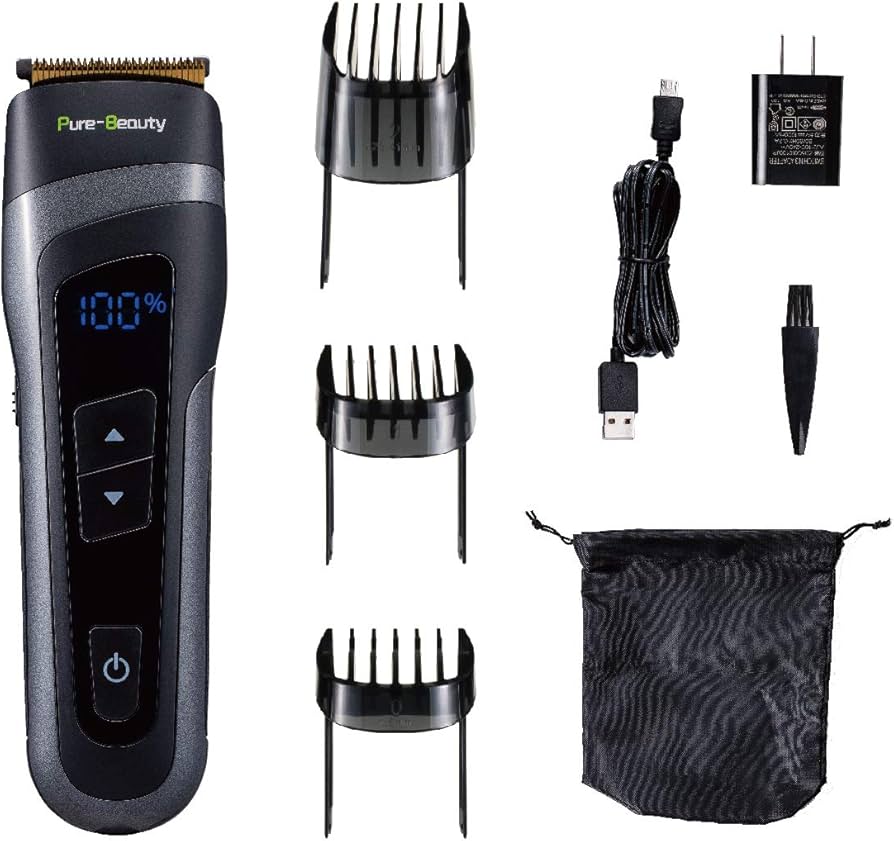 Amazon | ピュアビューティー 電動バリカン ヘアー&ヒゲカッター 充電