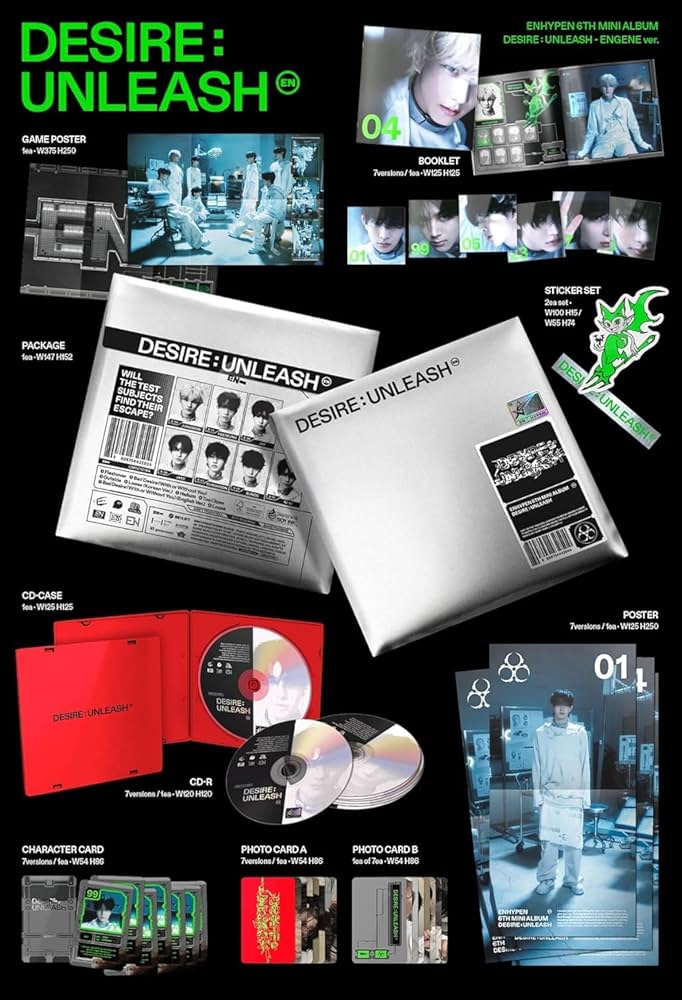 Amazon.com: DESIRE : UNLEASH ENHYPEN [ENGENE VER.] 6th Mini Album