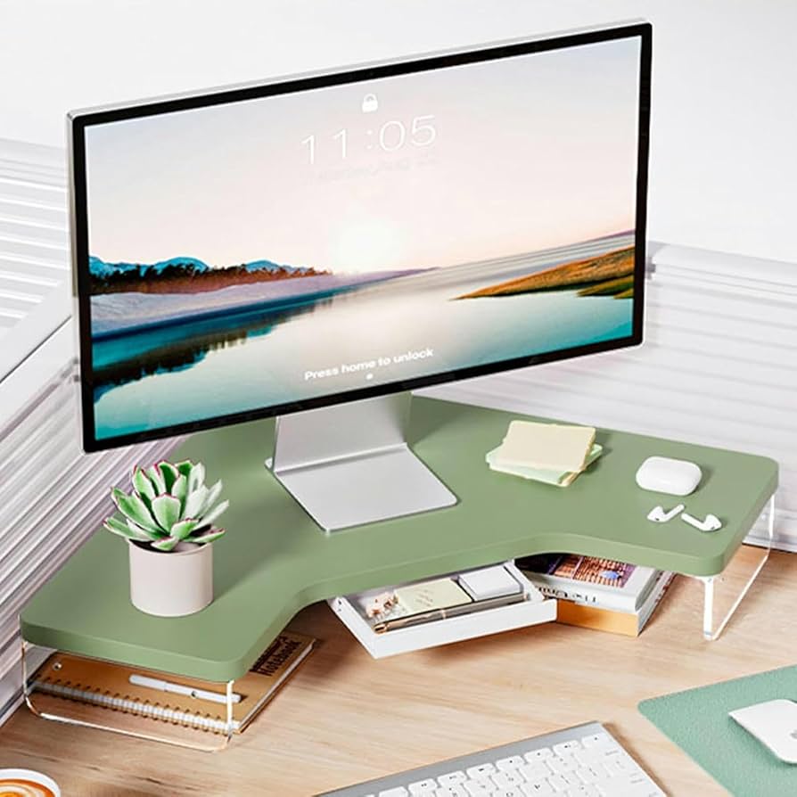 Amazon.co.jp: コーナーモニタースタンド 高さ調節可能 コーナーデスク