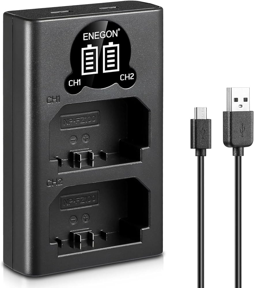 Amazon.co.jp: ENEGON NP-FZ100 LED デュアル充電器 Sony カメラ