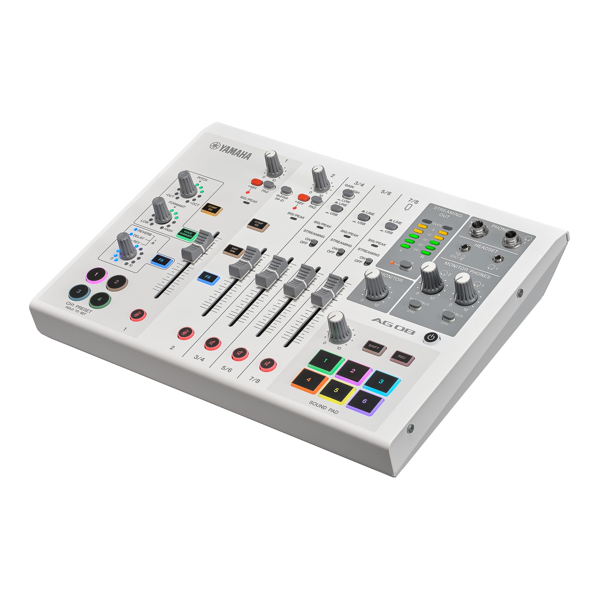 Amazon.com: Yamaha AG08 White 8-Channel Live Streaming Loopback