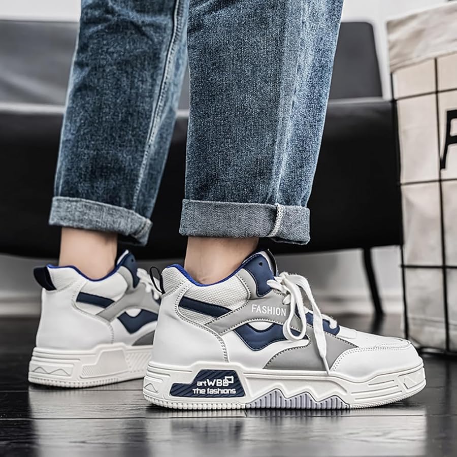 Amazon.co.jp: [REENEW] バイクシューズ メンズ ハイカット 厚底設計