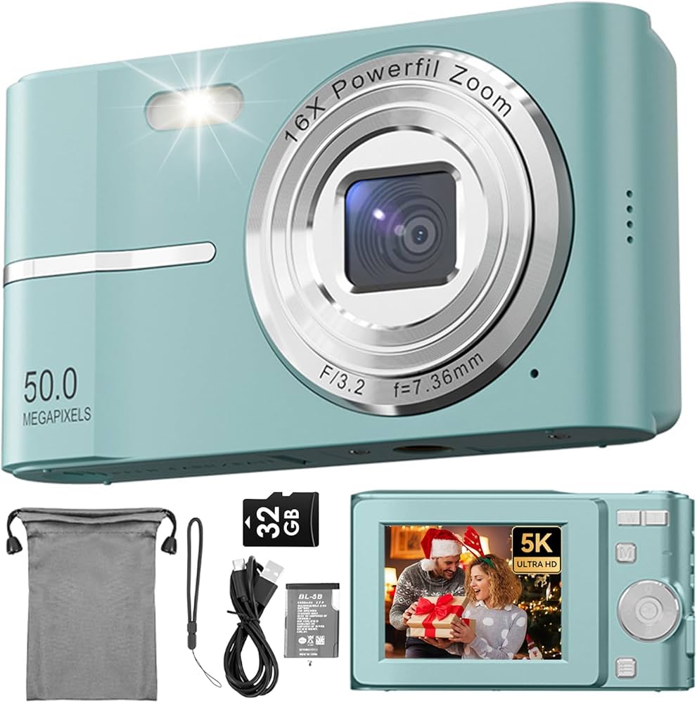 Amazon | 5000万画素・4K動画撮影 デジタルカメラ かわいい トイカメラ