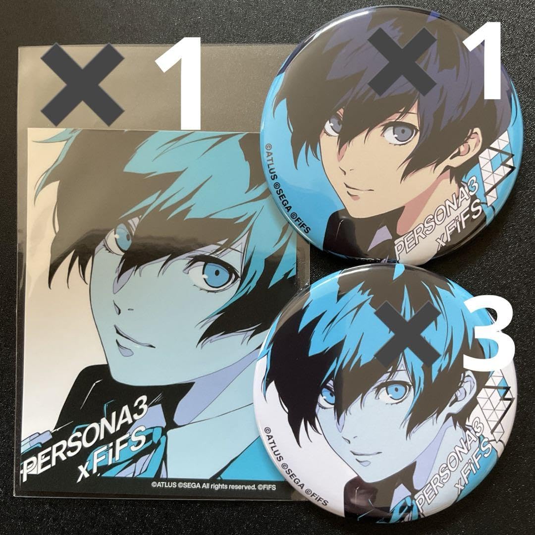 Amazon | 結城理 ペルソナ3 FIFSイラスト展 缶バッジ set ステッカー付