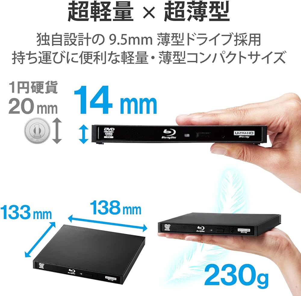 Amazon.co.jp: ロジテック 外付け ブルーレイドライブ Blu-ray USB3.2