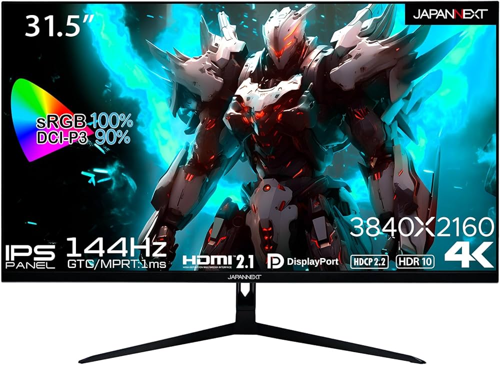 Amazon.co.jp: JAPANNEXT 31.5インチ ゲーミングモニター 144Hz 1ms 4K