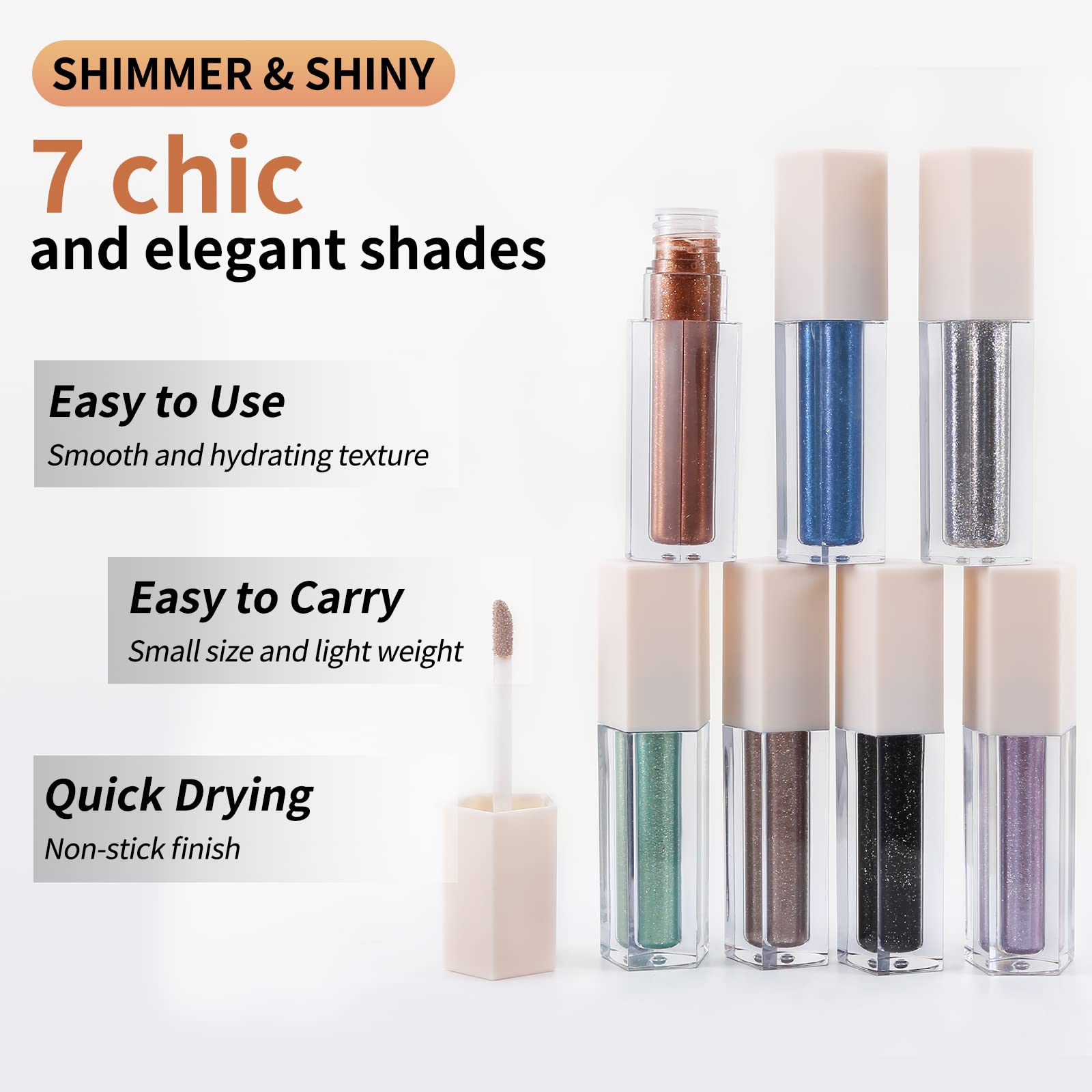 Amazon.co.jp: Boobeen リキッドグリッターアイシャドウ