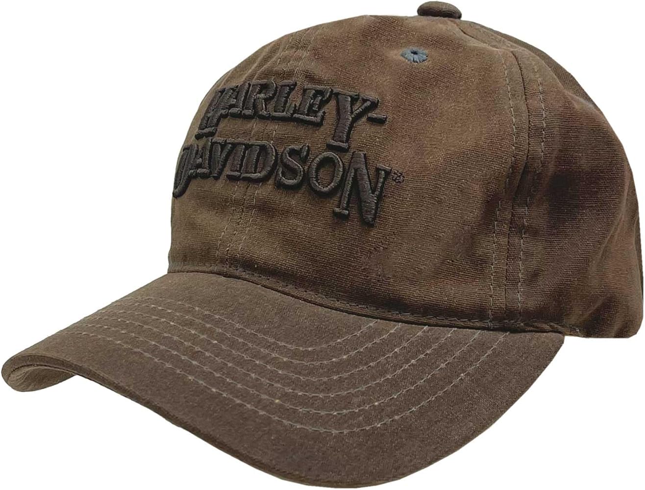 Amazon | Harley-Davidson メンズ H-D 刺繍スクリプト ブラウン