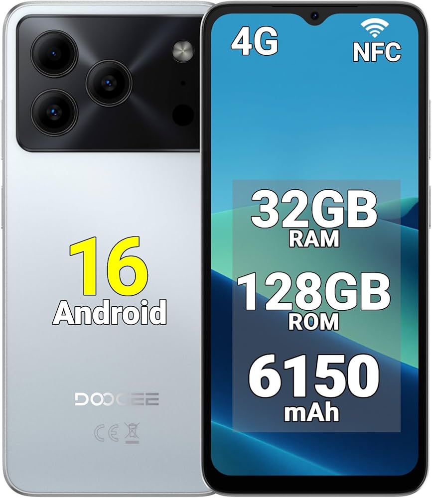 Amazon | DOOGEE Note56 Pro スマホ Android 16 SIMフリー｜32GB+128GB