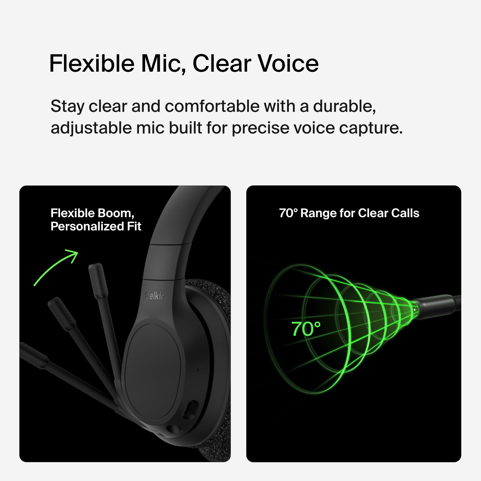 Belkin SoundForm Adapt Wireless Over-Ear Headset, Headphones for