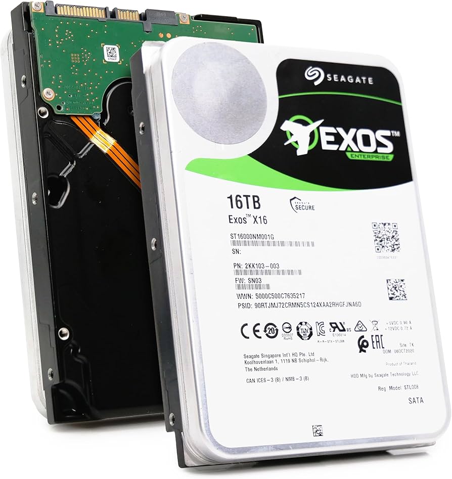 Amazon.com: Seagate 16TB HDD Exos X16 7200 RPM 512e/4Kn SATA 6Gb/s