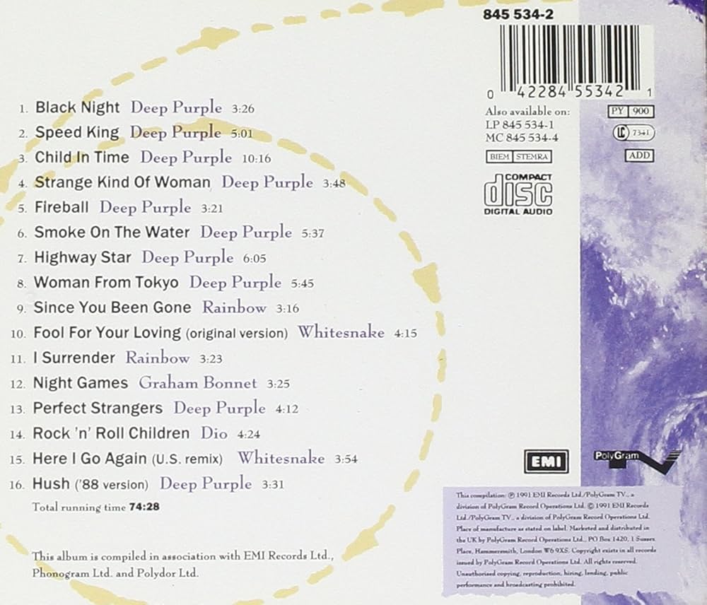 Deep Purple, Whitesnake, Rainbow, Dio, Graham Bonnet - Purple