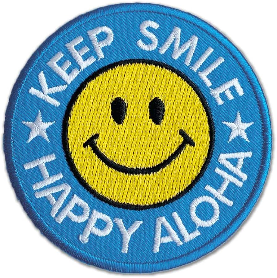 Amazon.co.jp: ワッペン 大きい スマイル ニコちゃん 赤ふち 青ふち 黒