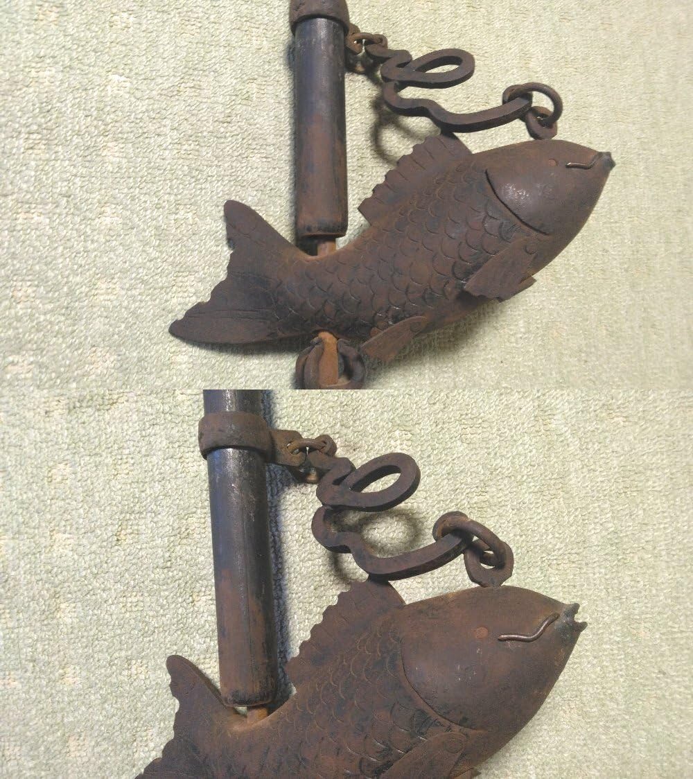 Amazon.co.jp: 自在鉤じざいかぎ鉄製アンティーク古民家囲炉裏古民具魚