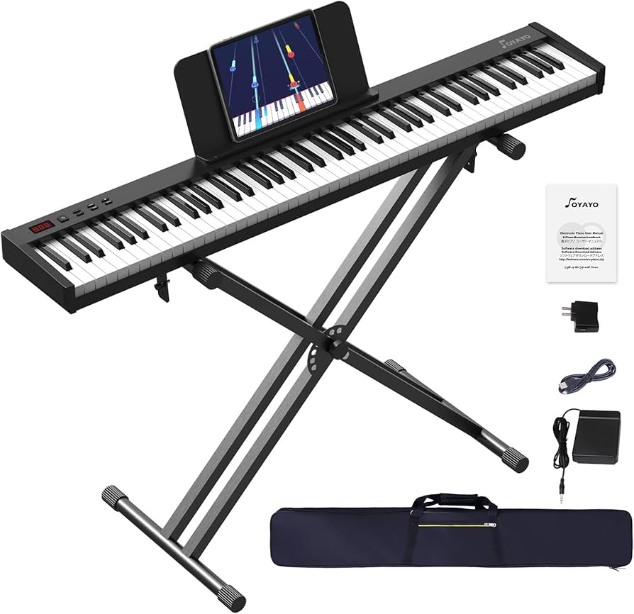 Amazon | 【電子ピアノセット】OYAYO 88鍵盤 電子ピアノ スタンド付き