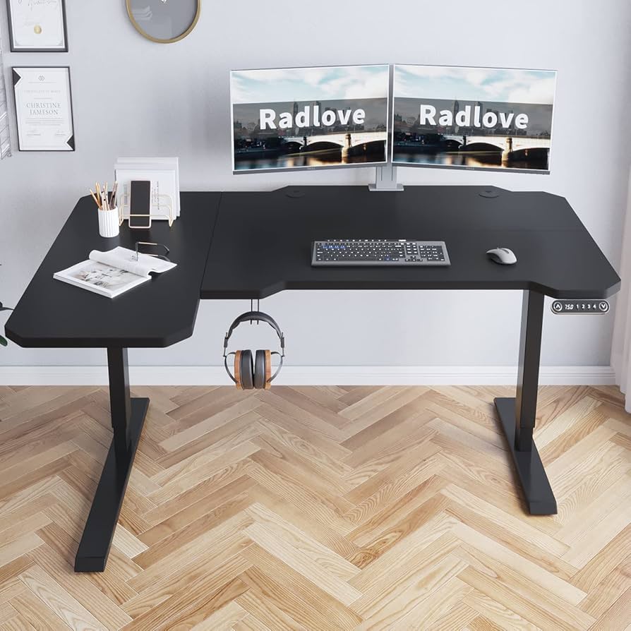 Amazon | Radlove パソコンデスク 電動昇降式 デスク 幅150CM×奥行