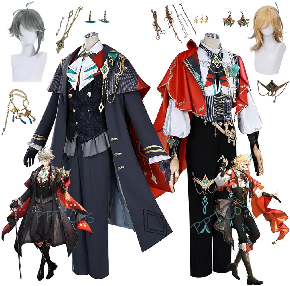 Amazon.co.jp: [PPTCos] 原神 アルハイゼン カーヴェ コスプレ衣装 KFC