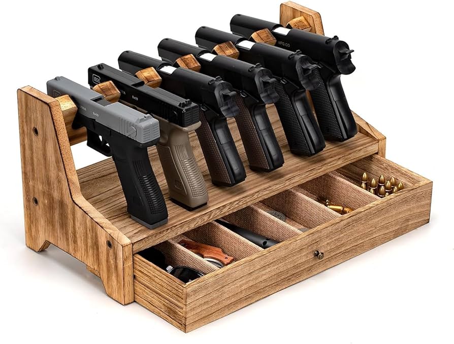 Amazon.co.jp: GriMei木製ハンドガンラック おもちゃの銃 モデルガン