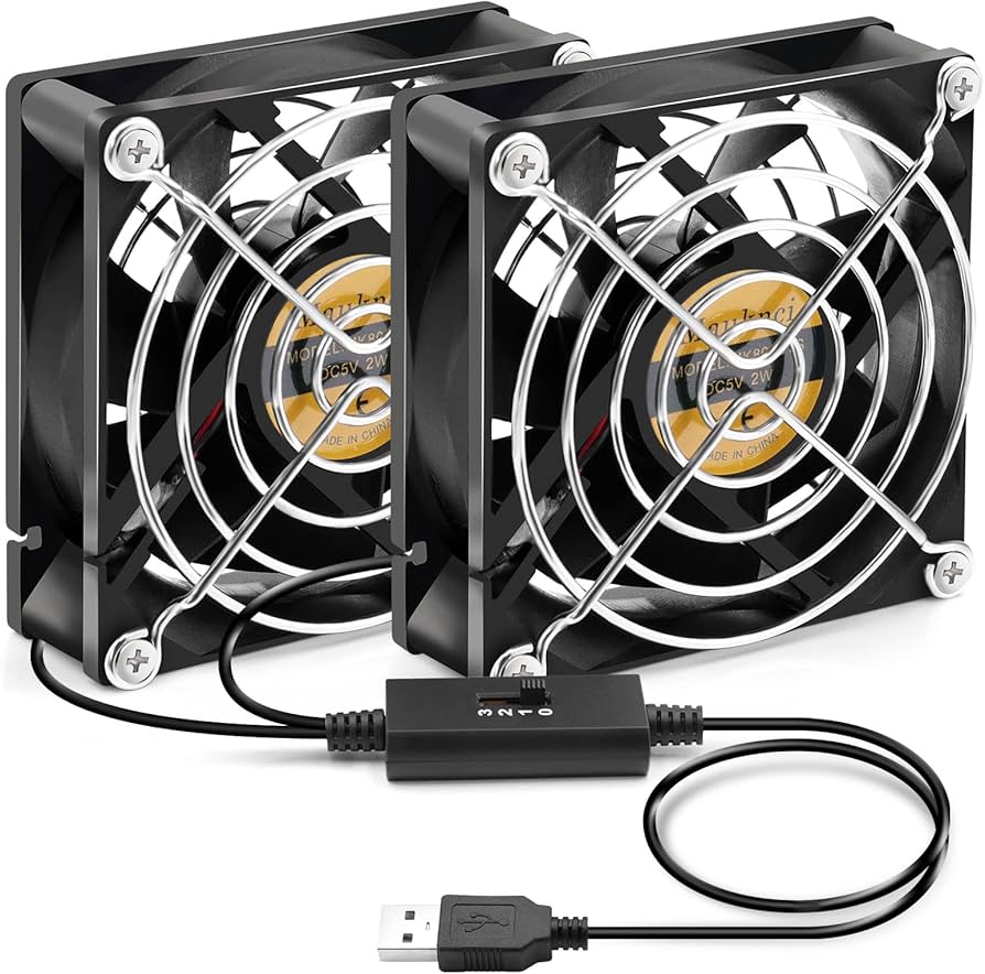 ✳️卓上冷風機 リモコン付き USBデスクトップ冷却ファン 木目