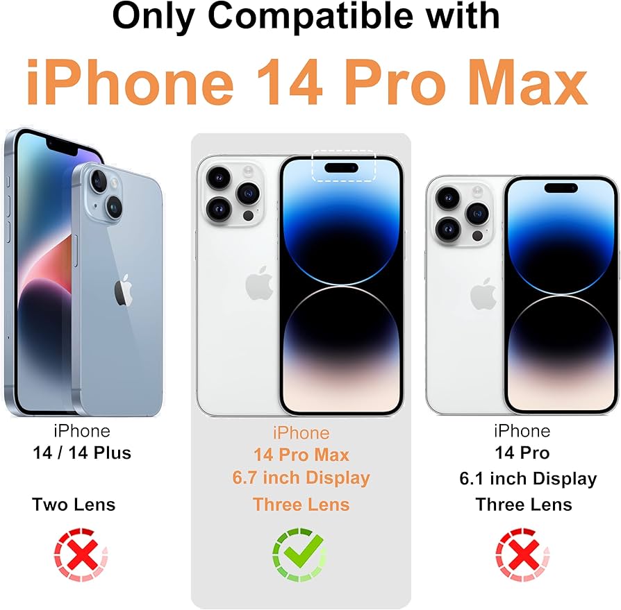 Amazon.com: Wuwedo for iPhone 14 Pro Max Clear Case with Crossbody