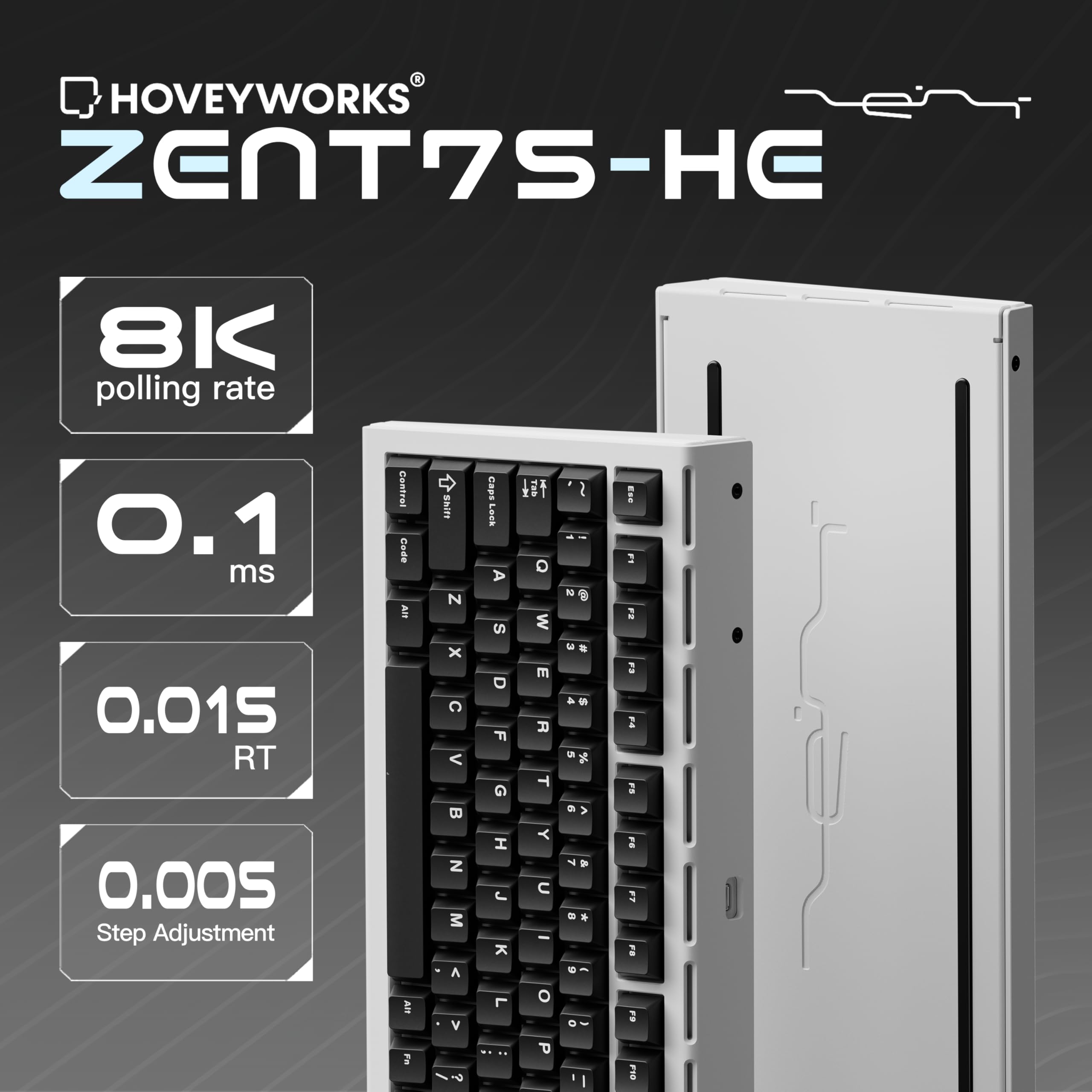 Amazon.com: ZENT75-HE Aluminum 75% Wired Magnetic Keyboard