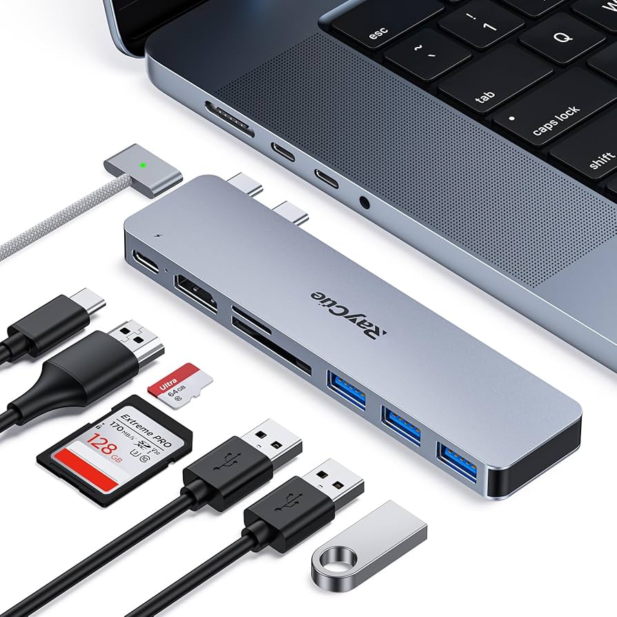 Amazon | RayCue Macbook Air/Pro ハブ 7ポートUSB C 変換アダプタ