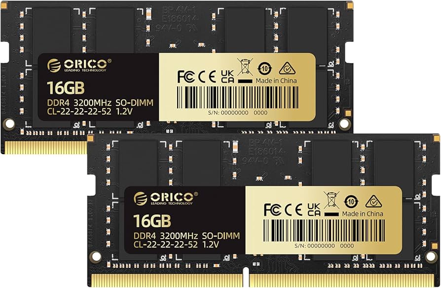ORICO 32GB Kit (2x16GB) DDR4 3200MHz CL22 Laptop RAM, 260-Pin