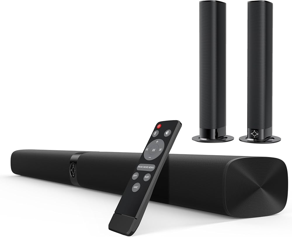 Amazon.co.jp: MonoKi サウンドバー 2 in 1着脱式デザイン Bluetooth5