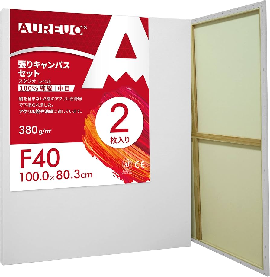 Amazon.co.jp: AUREUO 張りキャンバス セット F40 (100cmX80.3cm) 中目