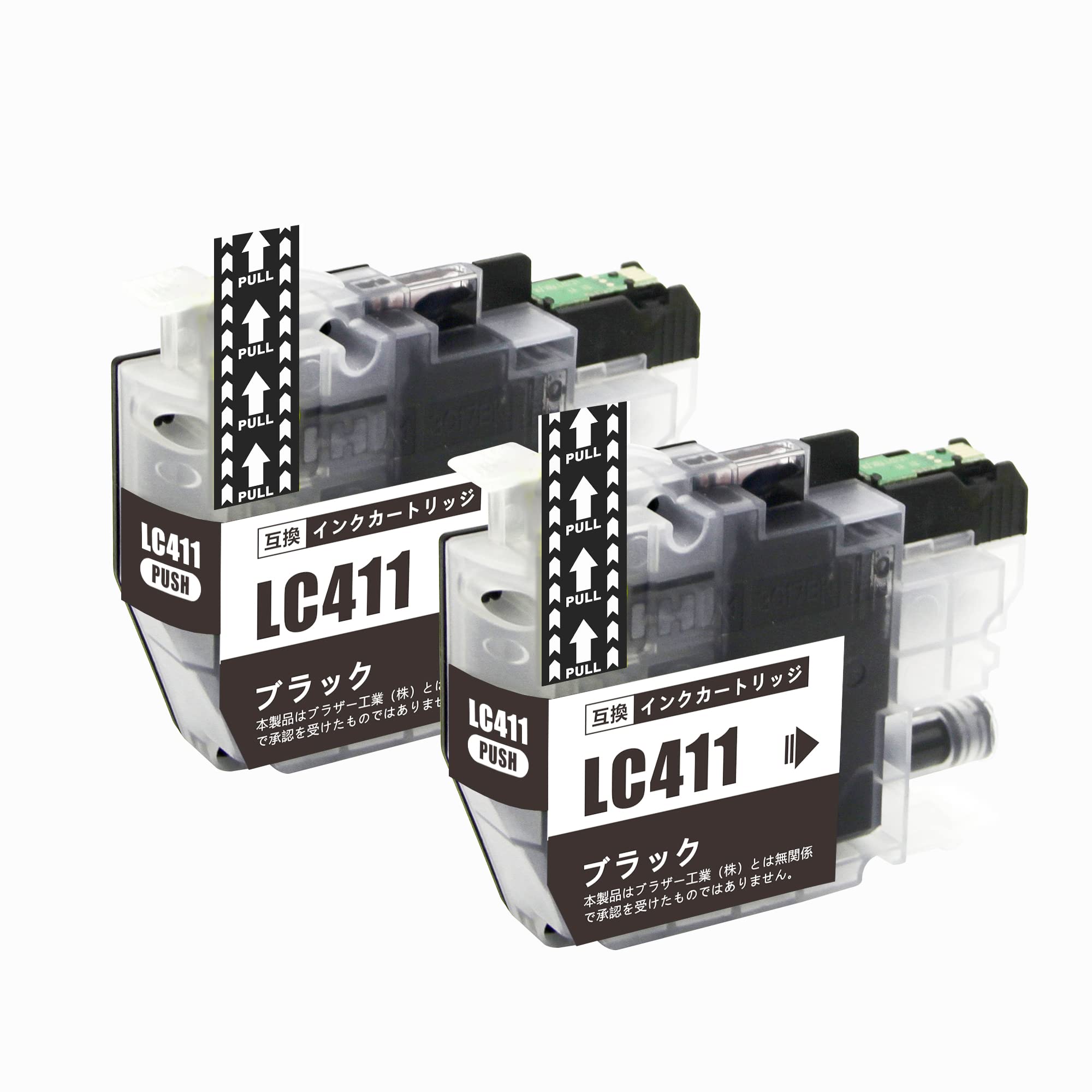 Amazon.co.jp: Brother用 LC411 互換インクカートリッジ LC411BK 黒2本