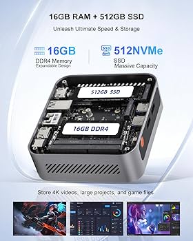 Amazon.com: Ninkear M7 Mini PC Ryzen 5 7430U, 16GB DDR4 + 512GB